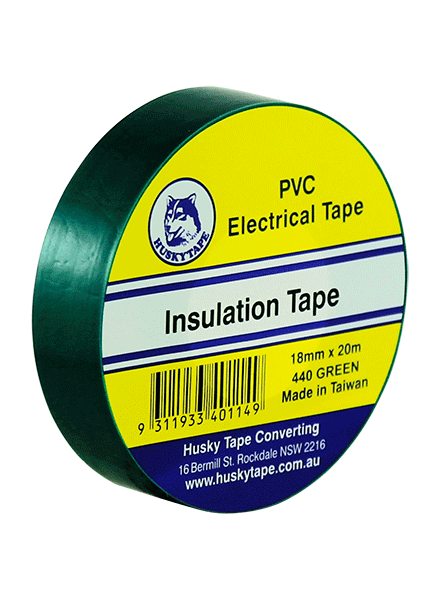 Electrical Insulation Tape PVC 20m [Colour:Green] [Width:18mm]